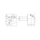 ALARU Cuting Off Tool Holder, Coolant  ALARUA-2526 - Makotools Industrial Supply Tools for Metal Cutting